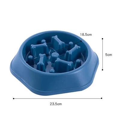 PET SLOW FEEDER BONE DESIGN BOWL