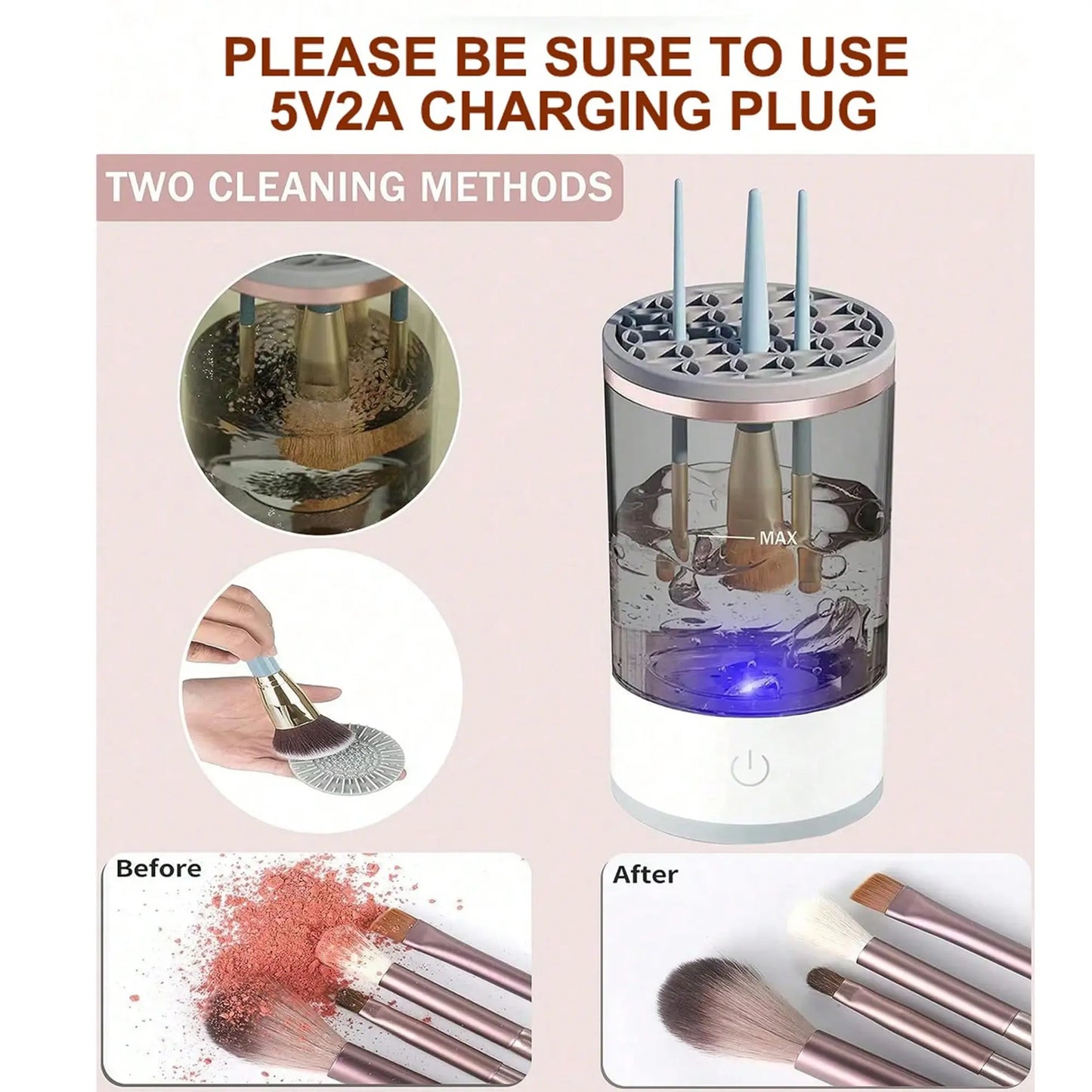 AUTOMATIC MAKEUP BRUSH CLEANING AND DRYING