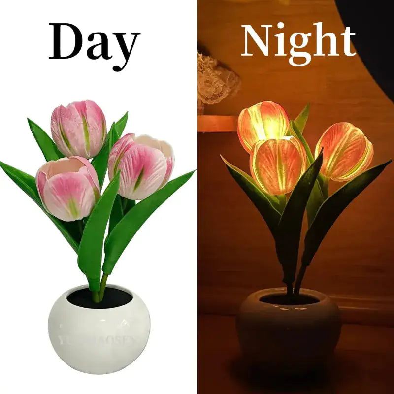 LED TULIP LAMP WITH NIGHT MODE