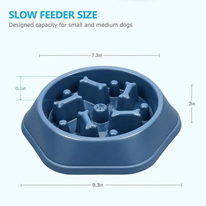 PET SLOW FEEDER BONE DESIGN BOWL