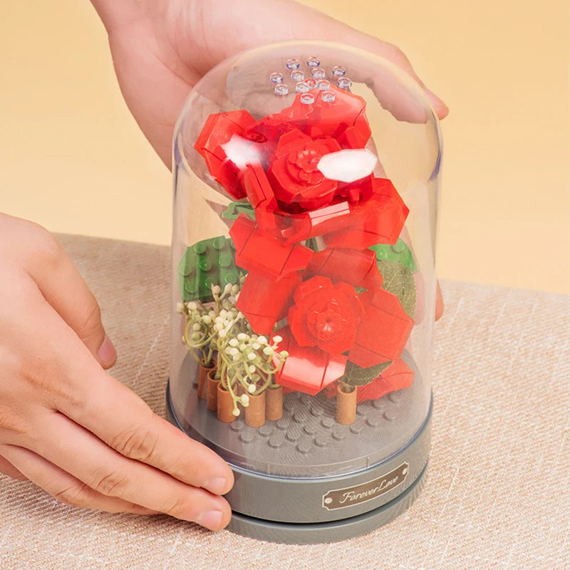 ROMANTIC MUSIC BOX WITH FLOWERS