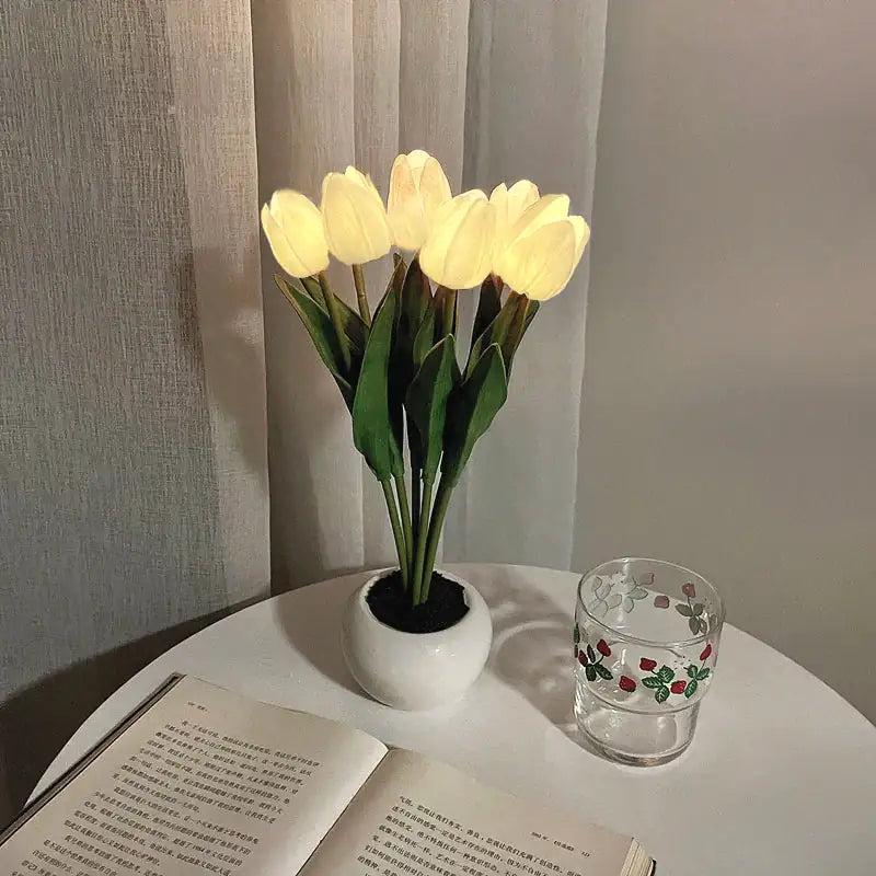 LED TULIP LAMP WITH NIGHT MODE