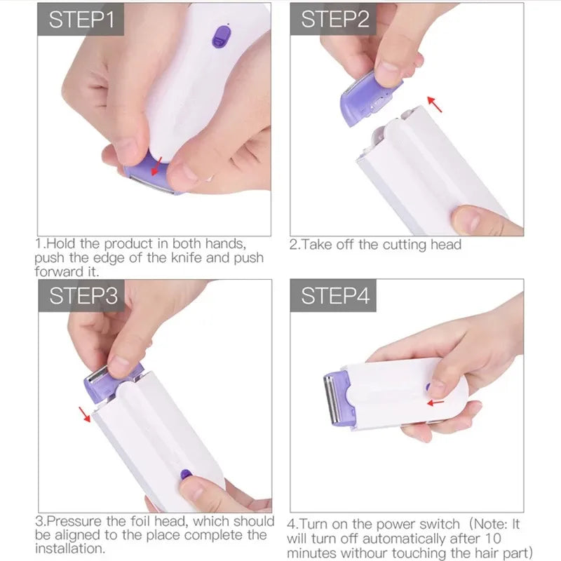 WATERPROOF PAINLESS HAIR REMOVAL WITH SAFELY SENSOR