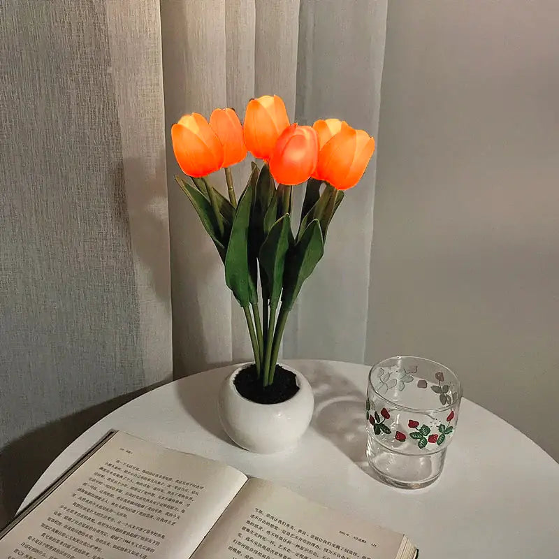 LED TULIP LAMP WITH NIGHT MODE