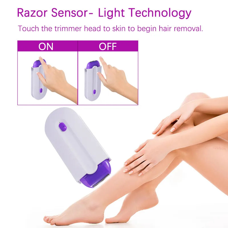 WATERPROOF PAINLESS HAIR REMOVAL WITH SAFELY SENSOR