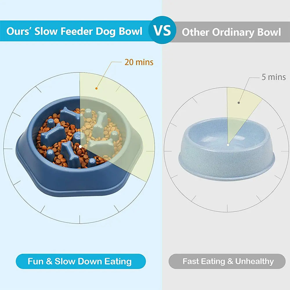 PET SLOW FEEDER BONE DESIGN BOWL