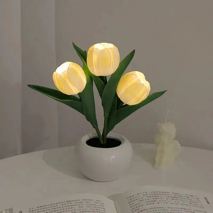 LED TULIP LAMP WITH NIGHT MODE