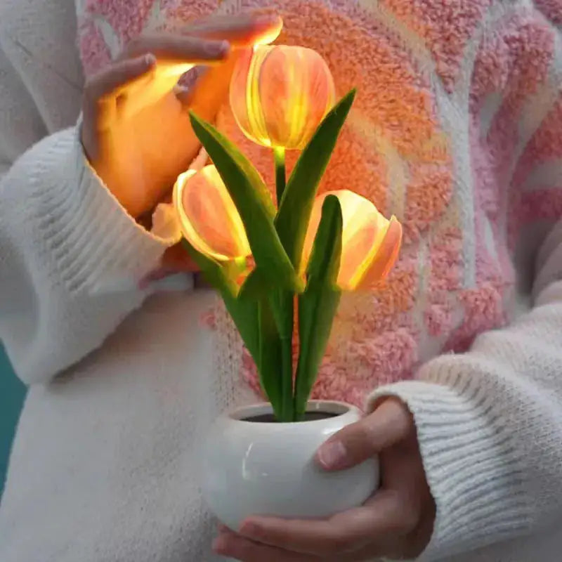 LED TULIP LAMP WITH NIGHT MODE